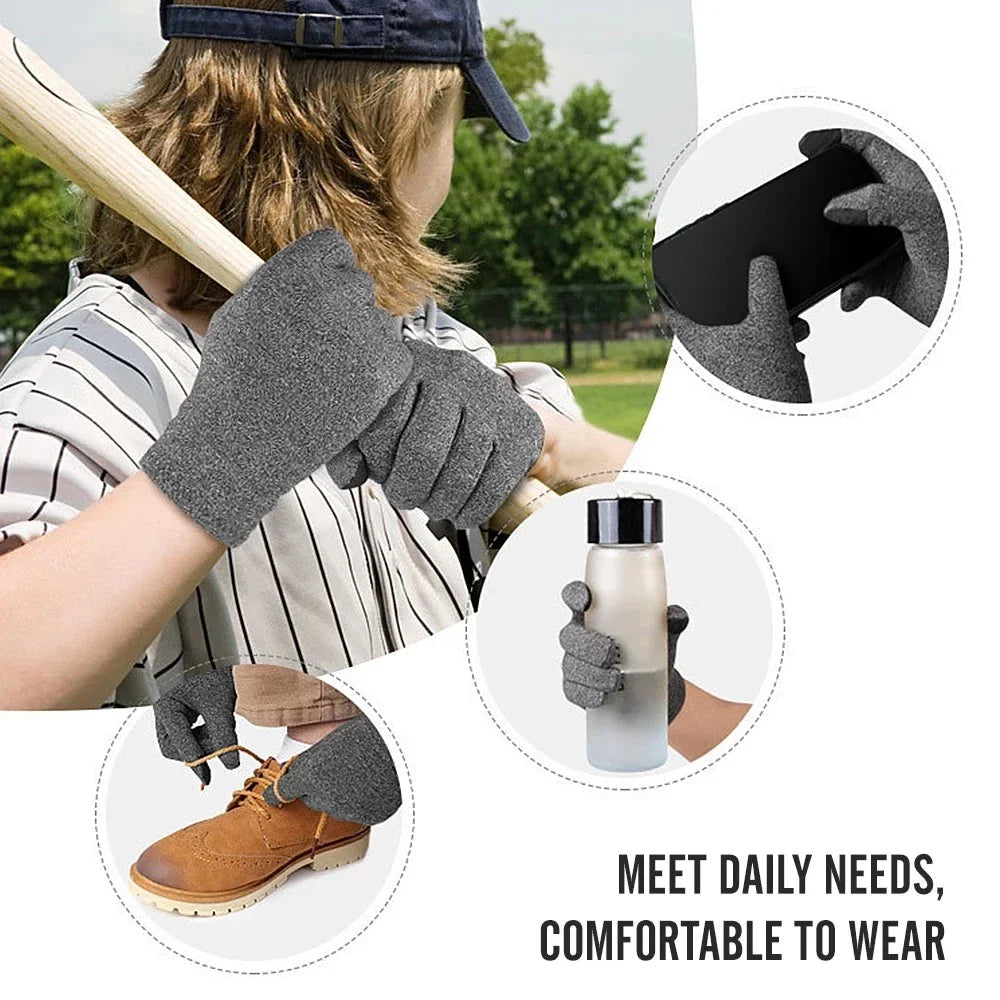1Pair Full Finger Compression Gloves
