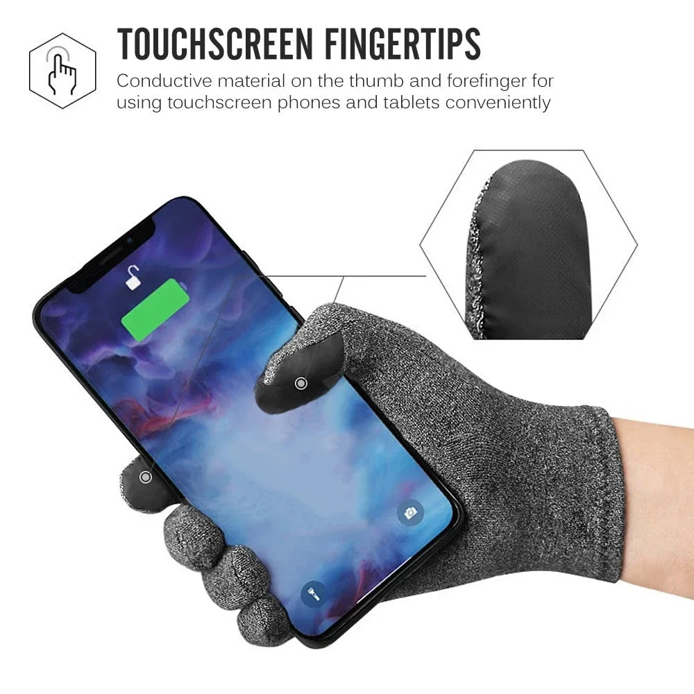 1Pair Full Finger Compression Gloves