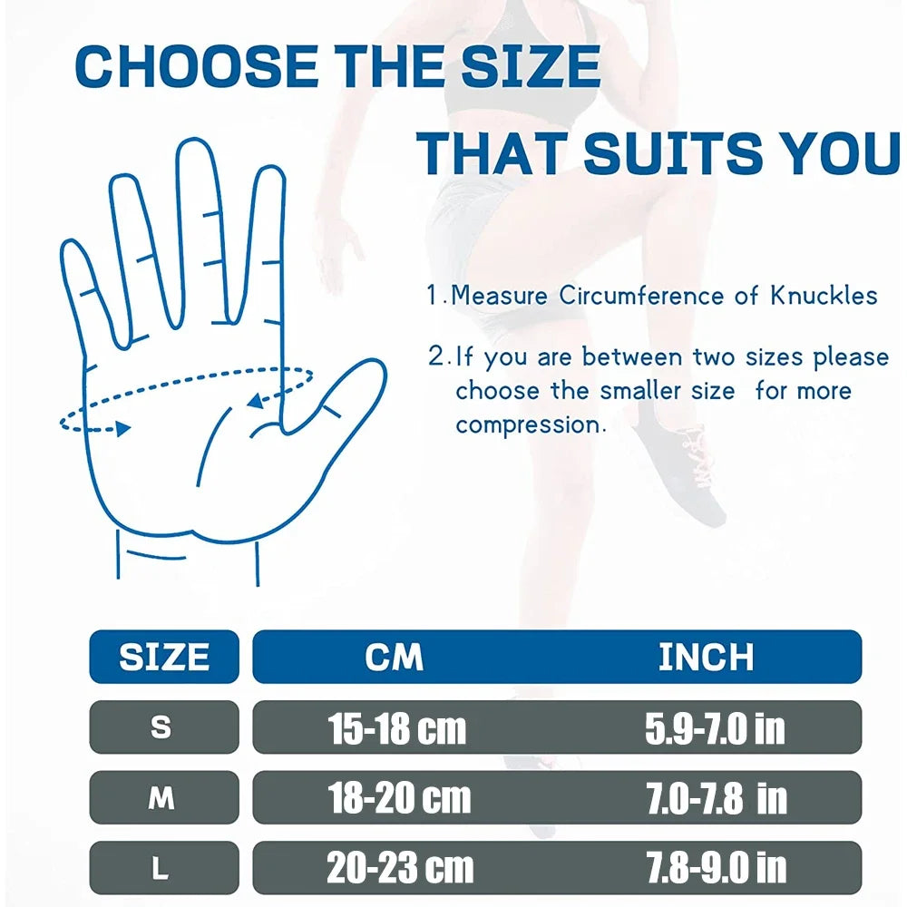 1Pair Full Finger Compression Gloves