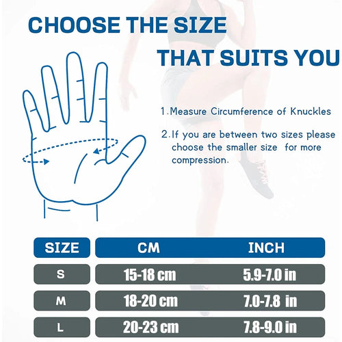 1Pair Full Finger Compression Gloves